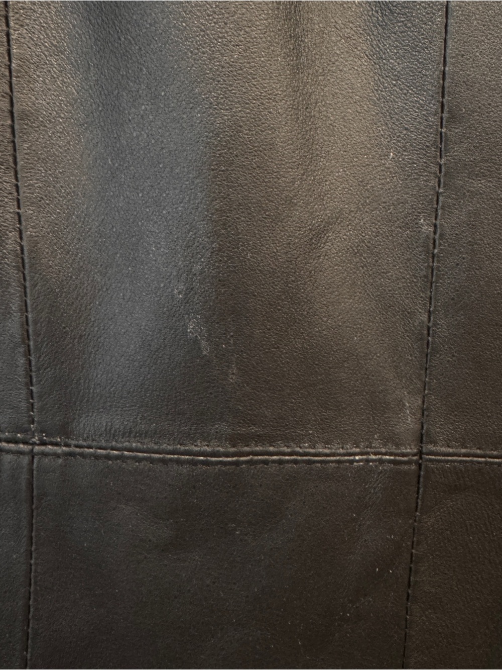 Newport News Trench Coat Womens Large Black Vintage 100% Leather Jacket Goth - Picture 10 of 11